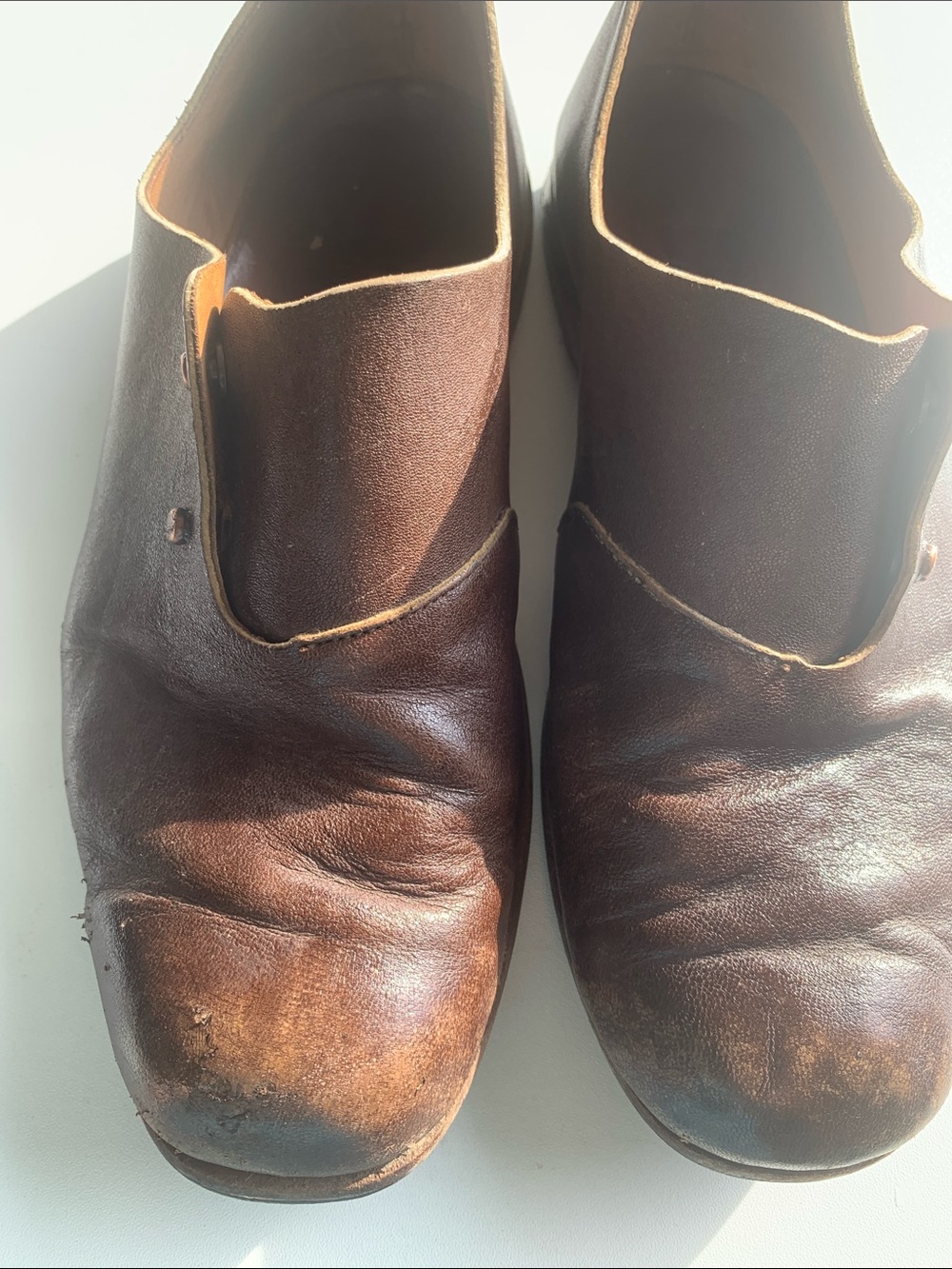 Cydwoq USA Dark Brown Leather slip on shoes 36